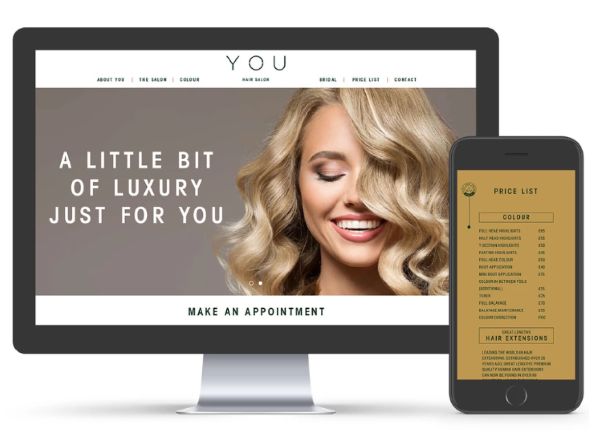 YOU Hair Salon Honley Logo Design