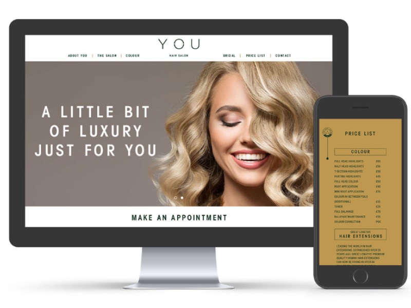 YOU Hair Salon Honley Logo Design
