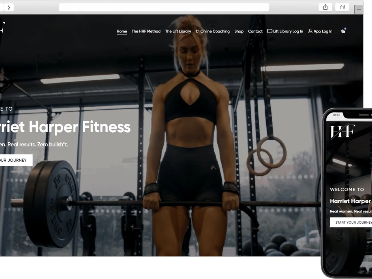 Harriet Harper Fitness Web Design