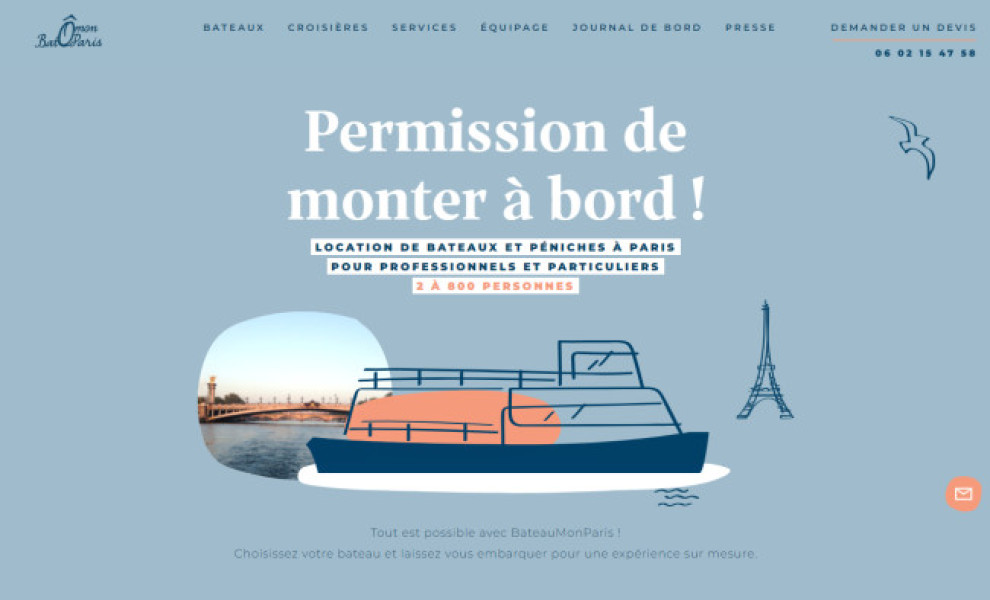 BateauMonParis Website Design