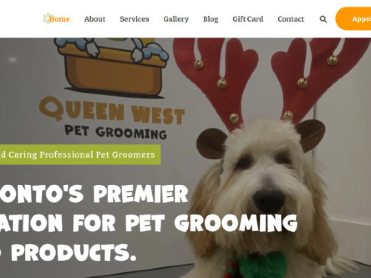 Queen West Pet Grooming Website Design