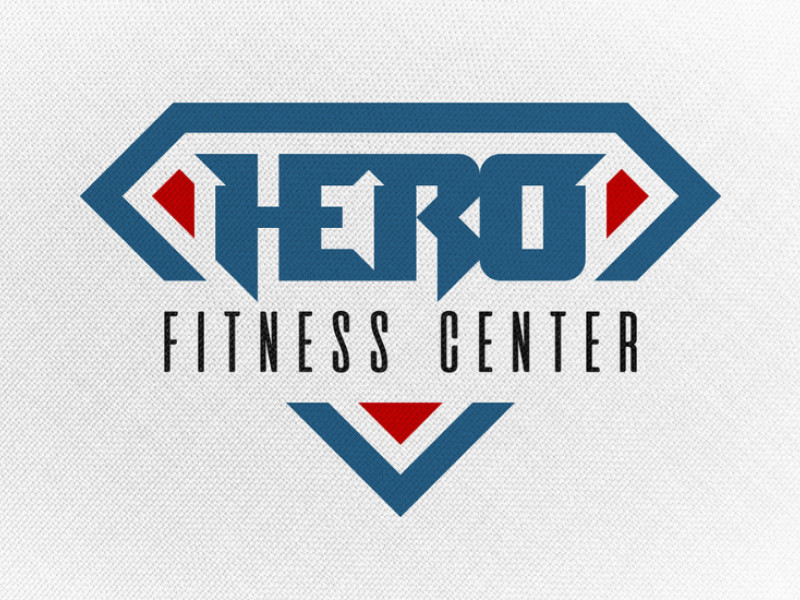 Hero Fitness Center Logo Design