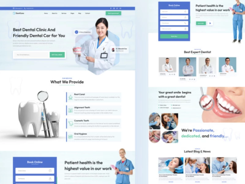 DentCare Website Design