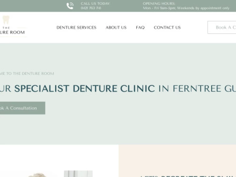 The Denture Room Website Design