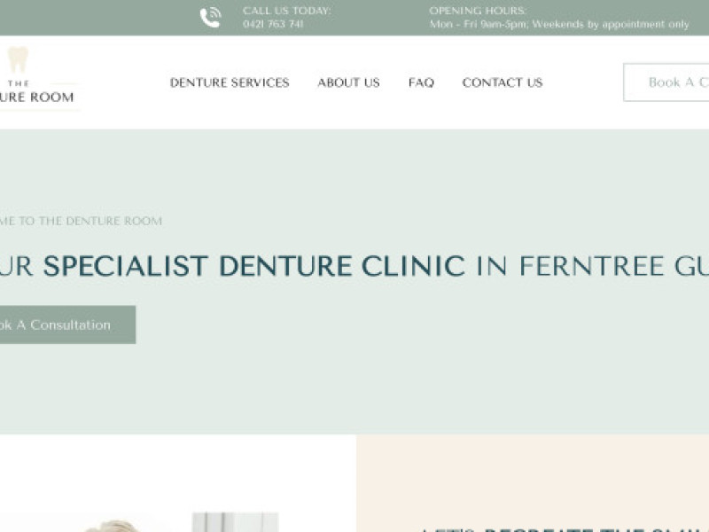 The Denture Room Website Design