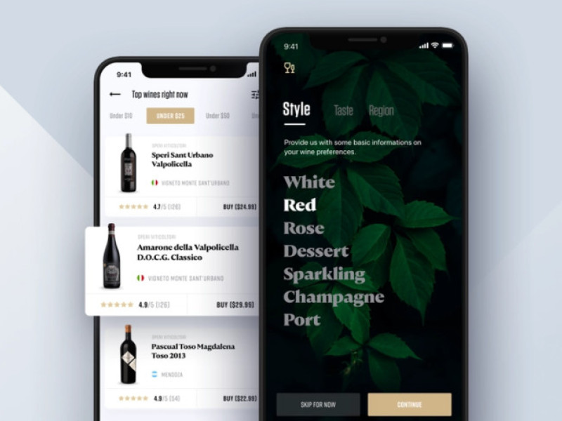 Wine Searcher App Design