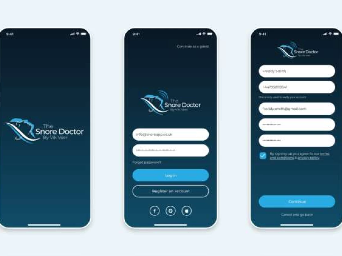 Snore Doctor App Design