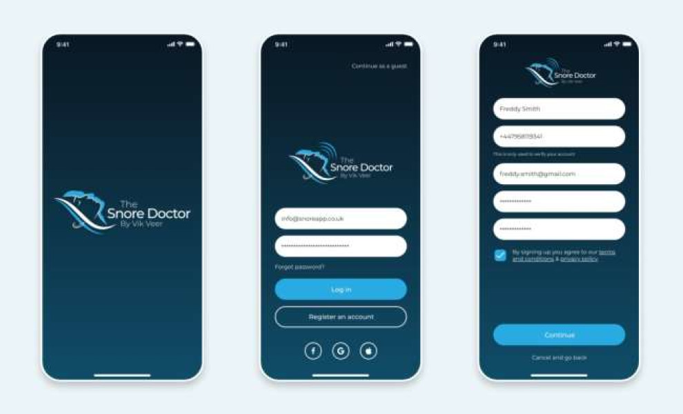 Snore Doctor App Design