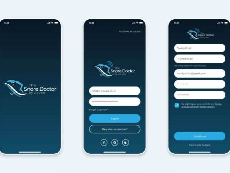 Snore Doctor App Design