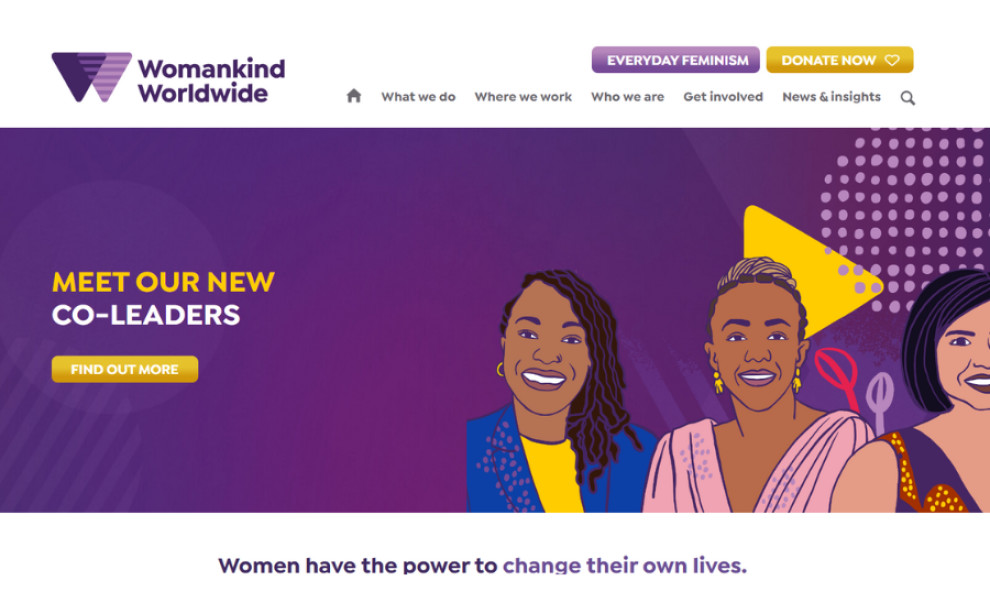 Womankind Worldwide Web Design