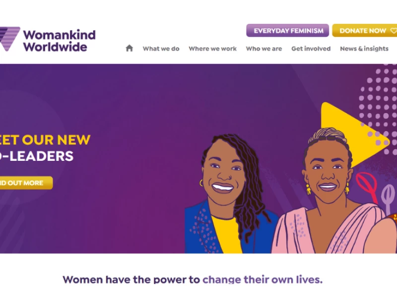 Womankind Worldwide Web Design