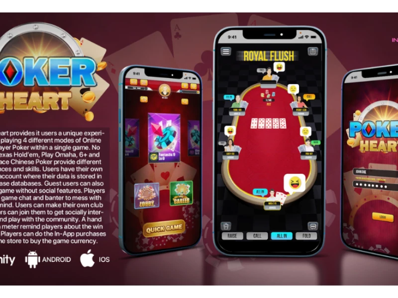 Poker Heart App Design