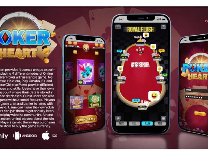 Poker Heart App Design
