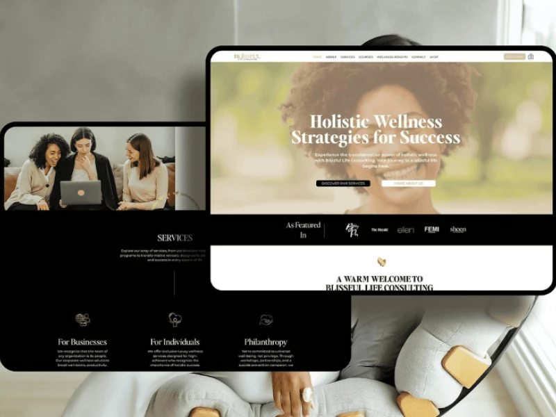 Blissful Life Consulting Website Design
