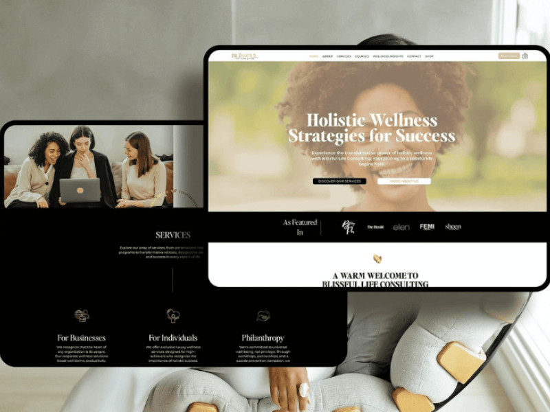 Blissful Life Consulting Website Design