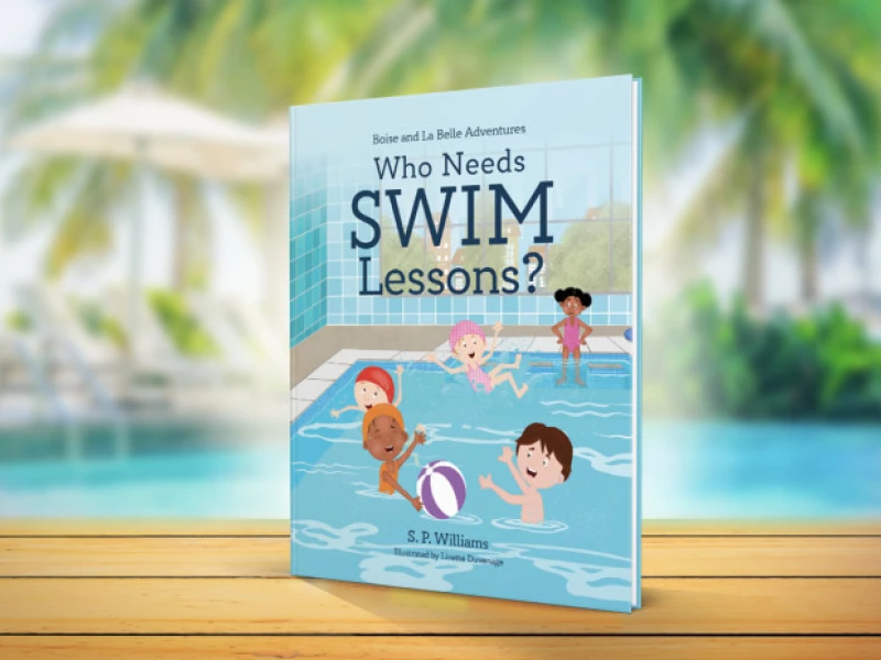 Who Needs Swim Lessons by S.P. Williams Print Design