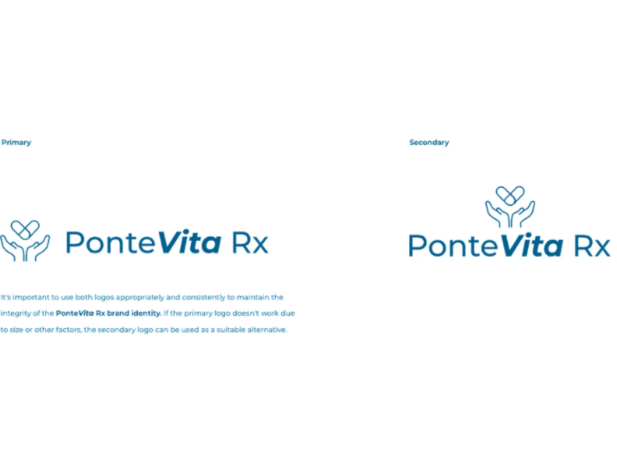 PonteVita Rx Logo Design