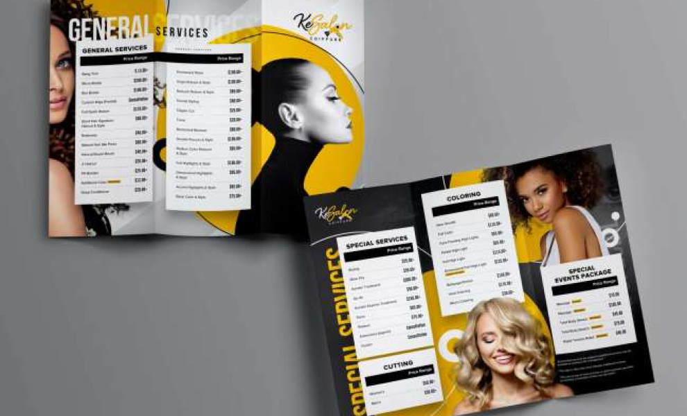 KeSalon Brochure Print Design Analysis