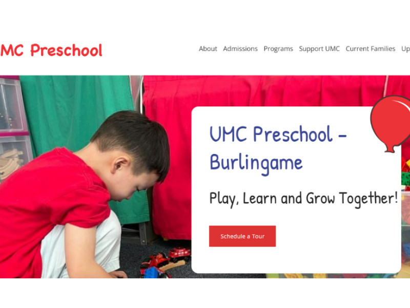 UMC Preschool Website Design