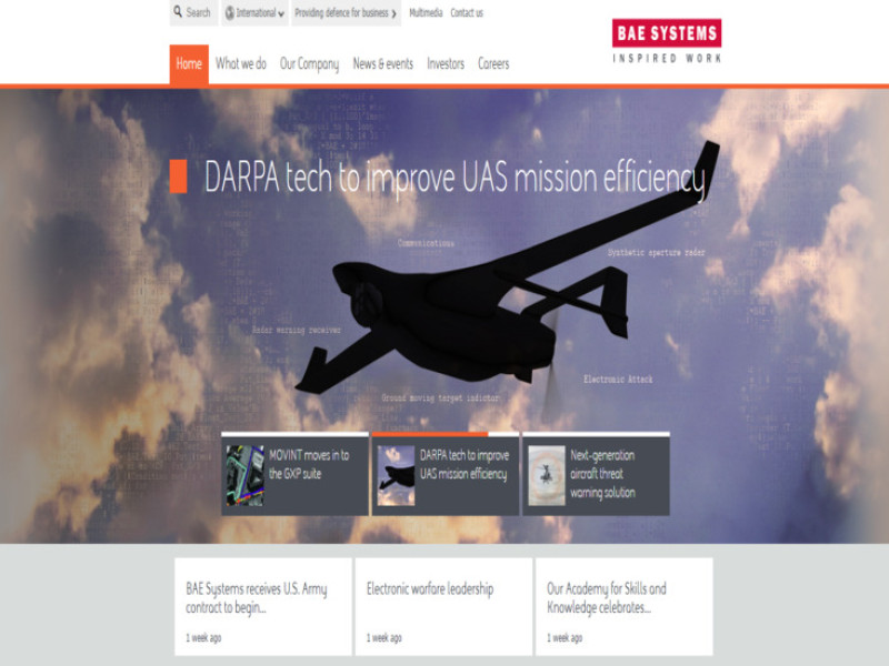 BAE Systems Web Design Analysis