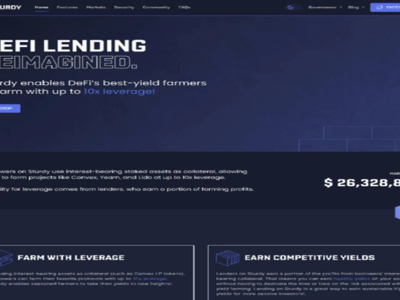 Sturdy Finance DeFi Website Redesign Web Design Analysis