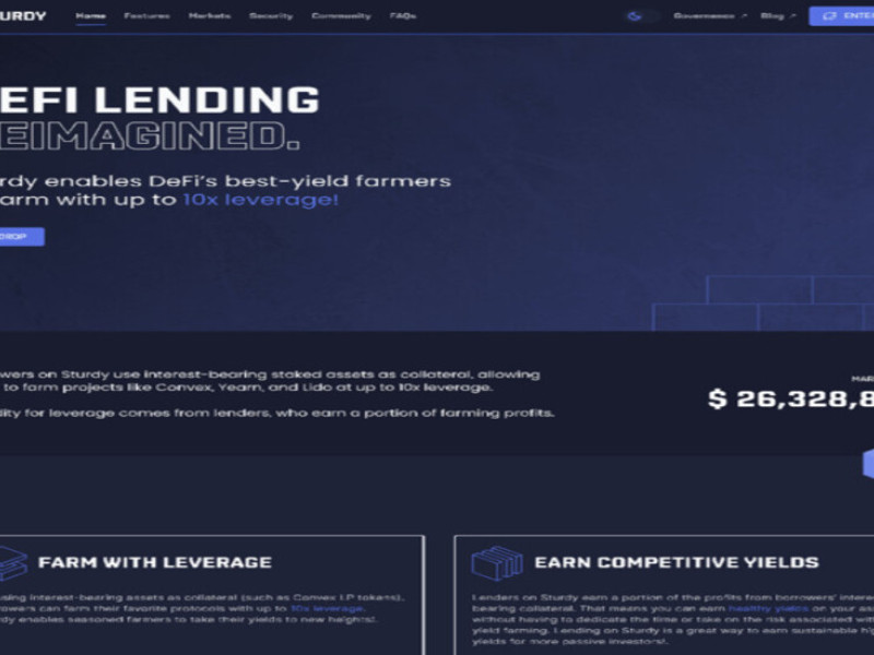 Sturdy Finance DeFi Website Redesign Web Design Analysis