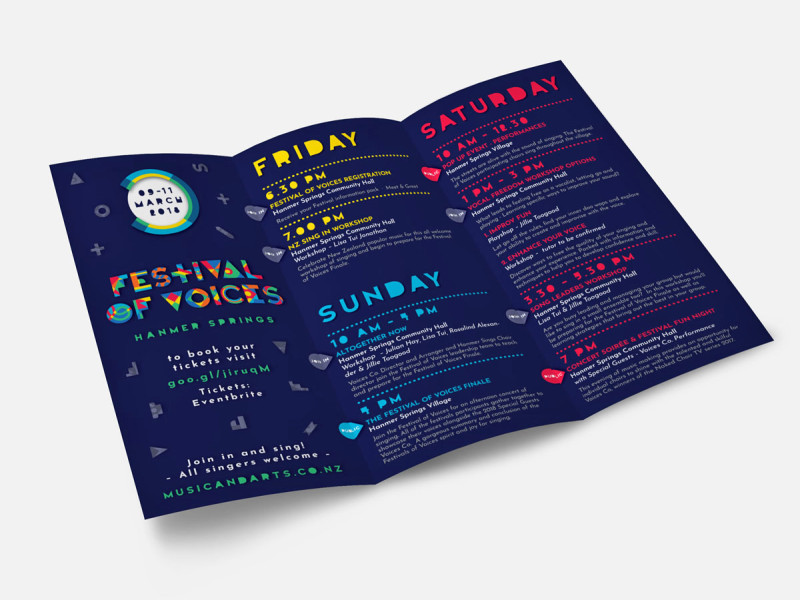Music & Arts Hanmer Springs Print Design