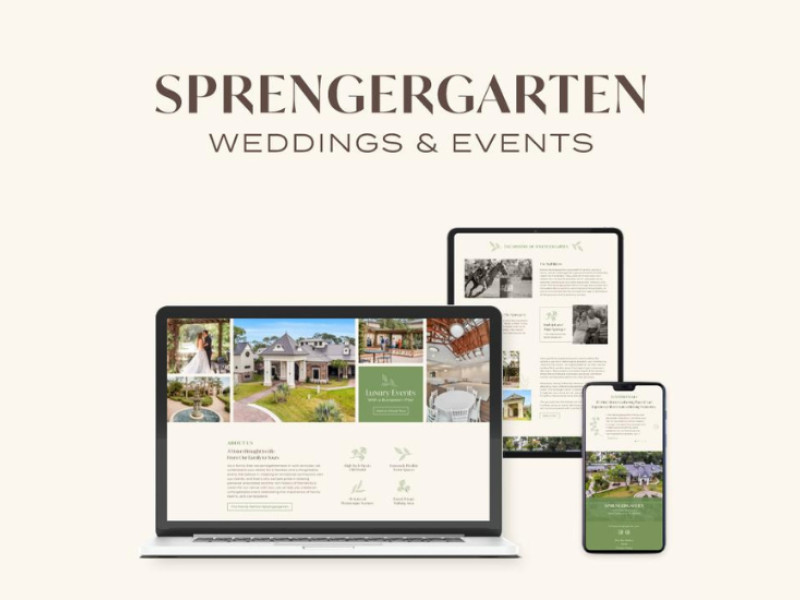 Sprengergarten Weddings & Events Web Design