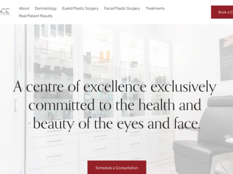 EYE FACE INSTITUTE Website Design