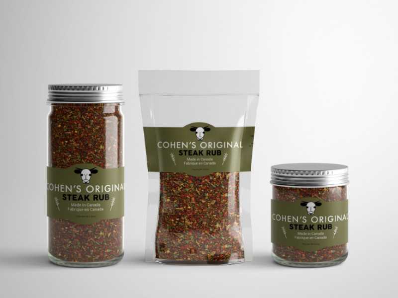 Cohen’s Original Steak Rub Packaging Design