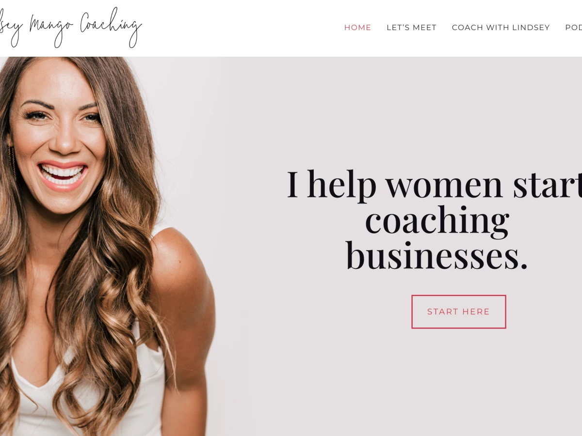 Lindsey Mango Coaching Web Design
