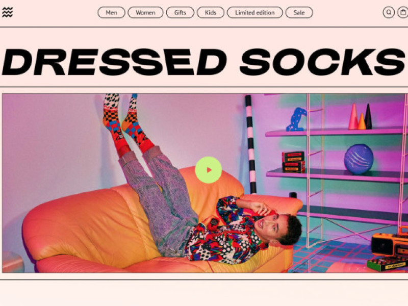 Happy Socks Website Design