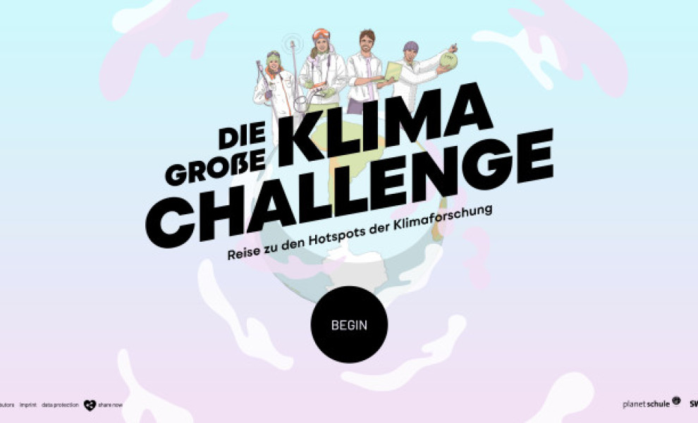 Planet Schule Klima Challenge Website Design