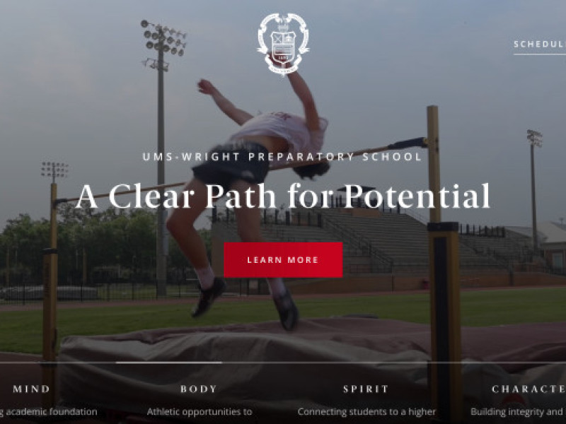 UMS-Wright Preparatory School Website Design