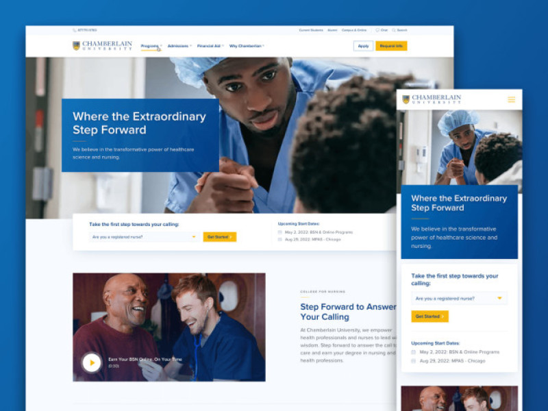 Chamberlain University Website Design