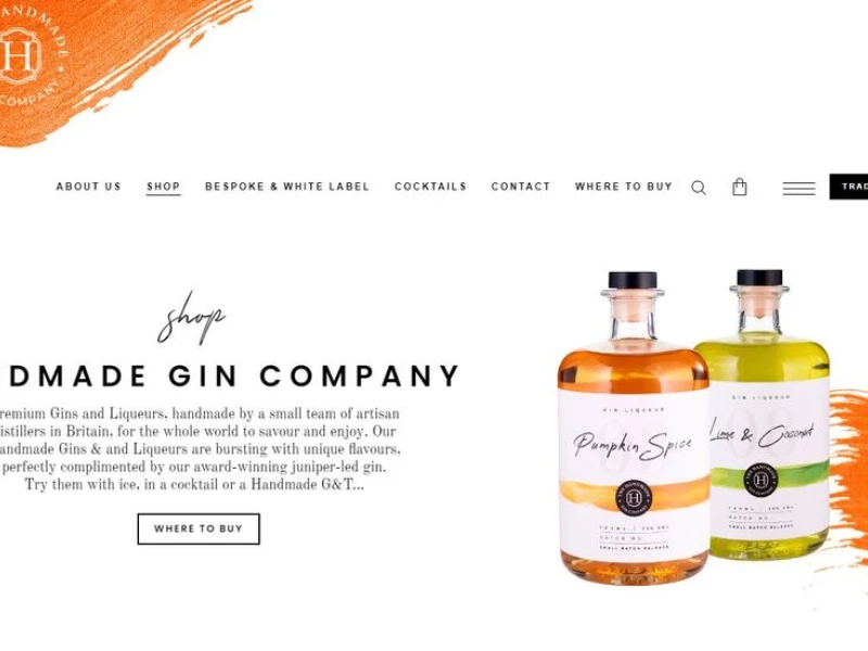Handmade Gin Website Design Analysis