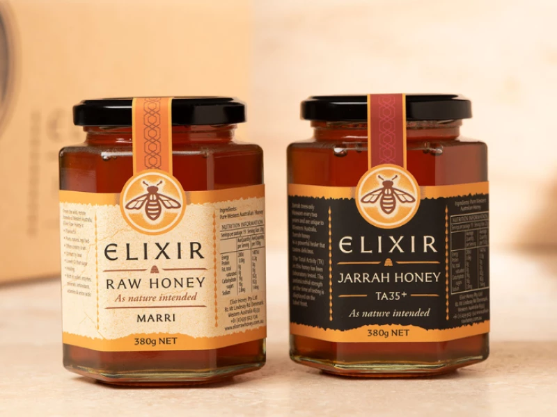 Elixir Raw Honey Packaging Design
