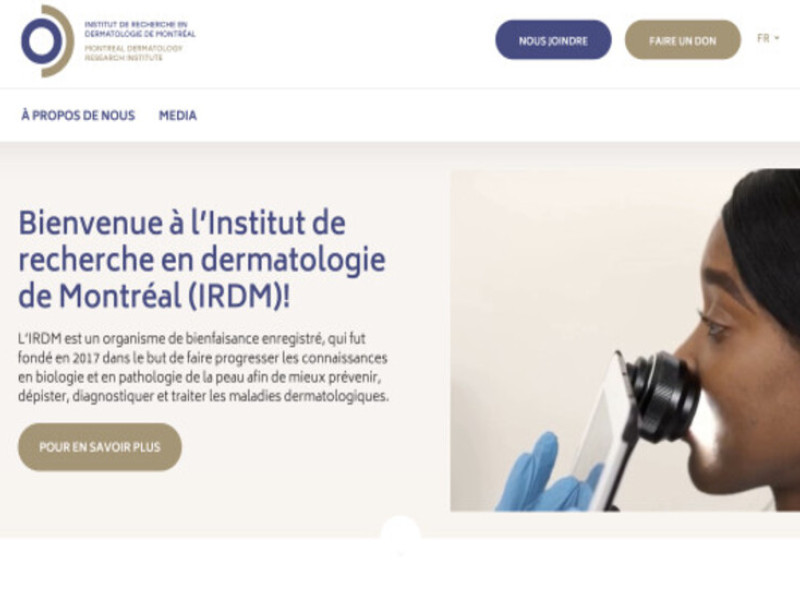 Montreal Dermatology Research Institute Website Design Analysis
