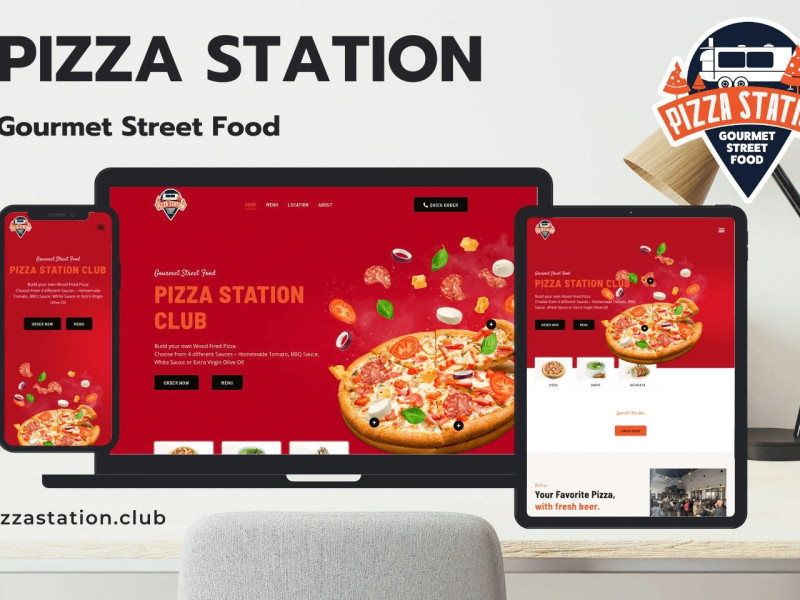 Pizza Station Club Web Design