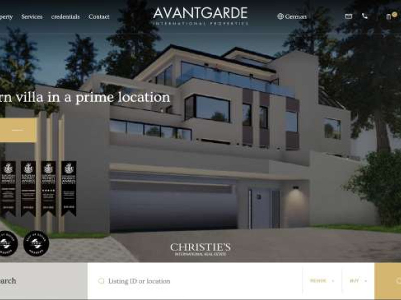 Avantgarde Properties Website Design