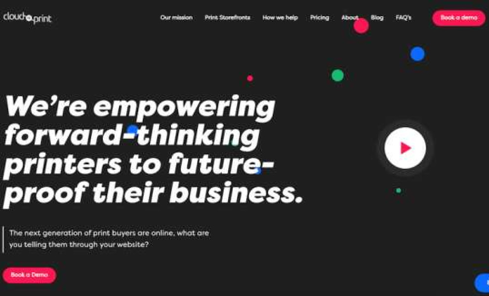 Cloud To Print Website Design