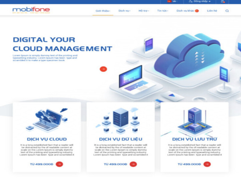 MOBIFONE CLOUD Web Design Analysis