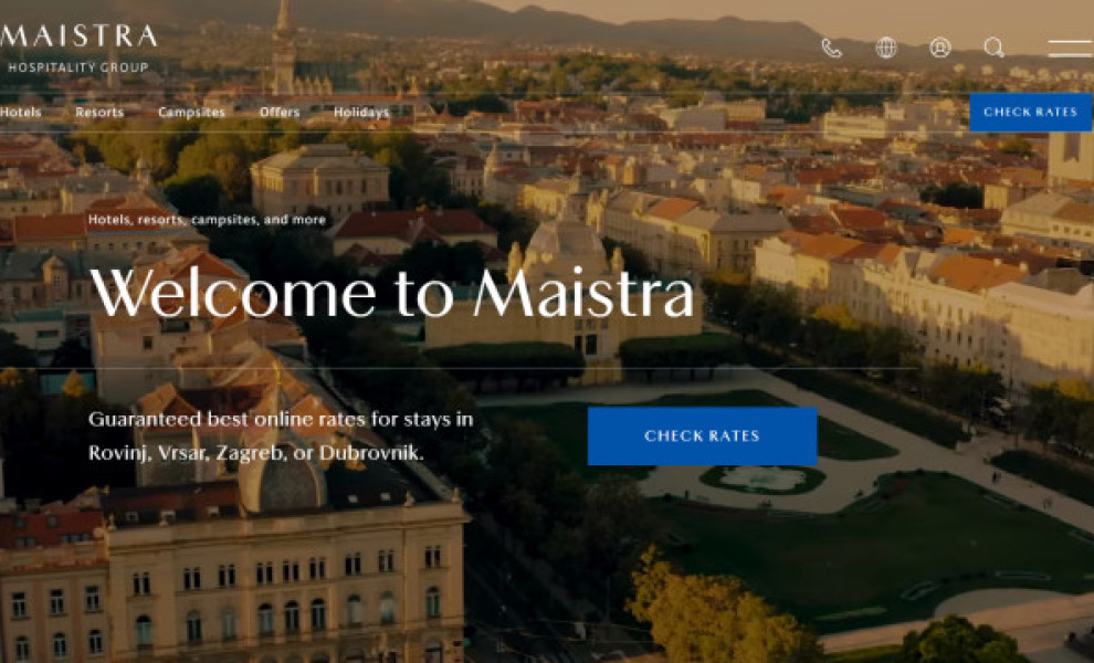 Maistra - hotels and resorts Website Design