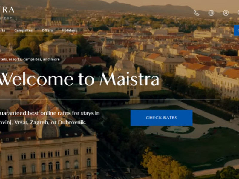 Maistra - hotels and resorts Website Design