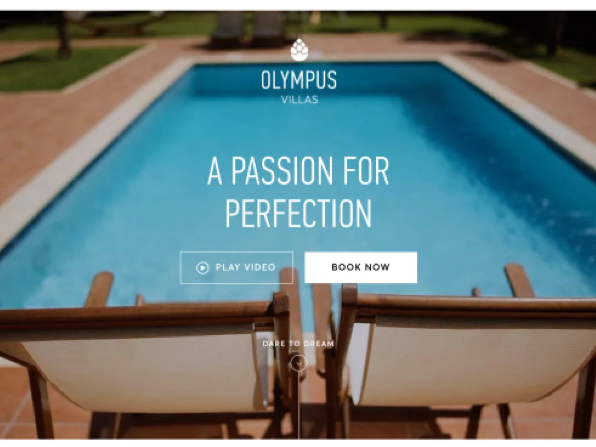 Olympus Villas Website Design