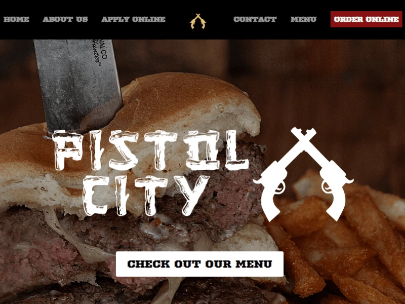 Pistol City Restaurant Web Design