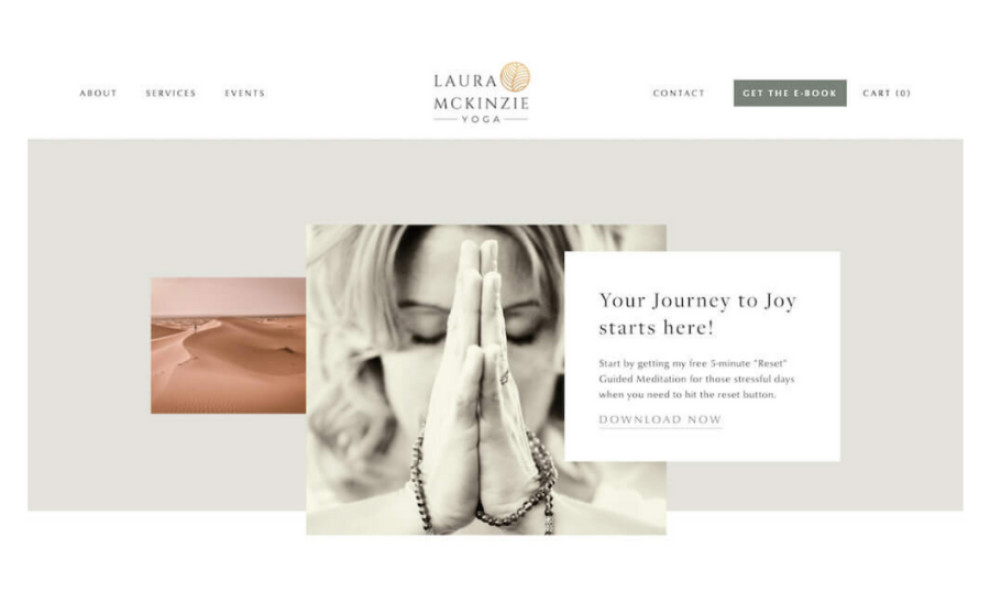 Laura McKinzie Yoga Website Design