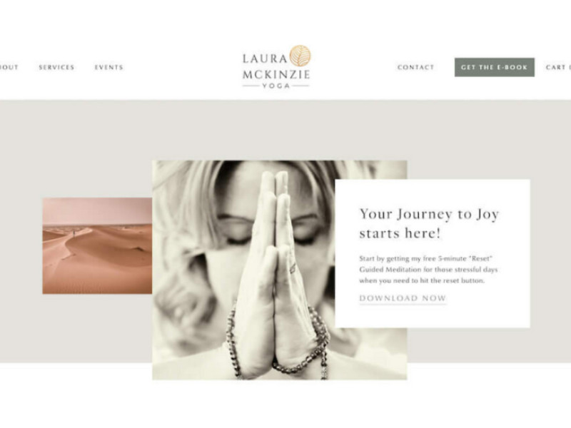 Laura McKinzie Yoga Website Design