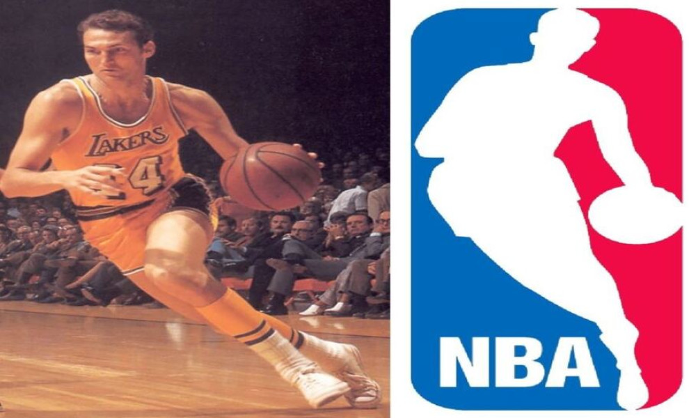 NBA logo and Jerry West
