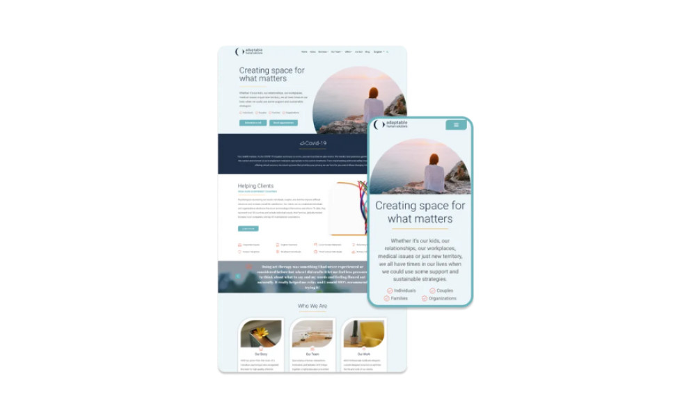 Adaptable Human Solutions Web Design